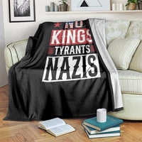 American Democracy Throw Blanket No Kings No Tyrants No Nazis