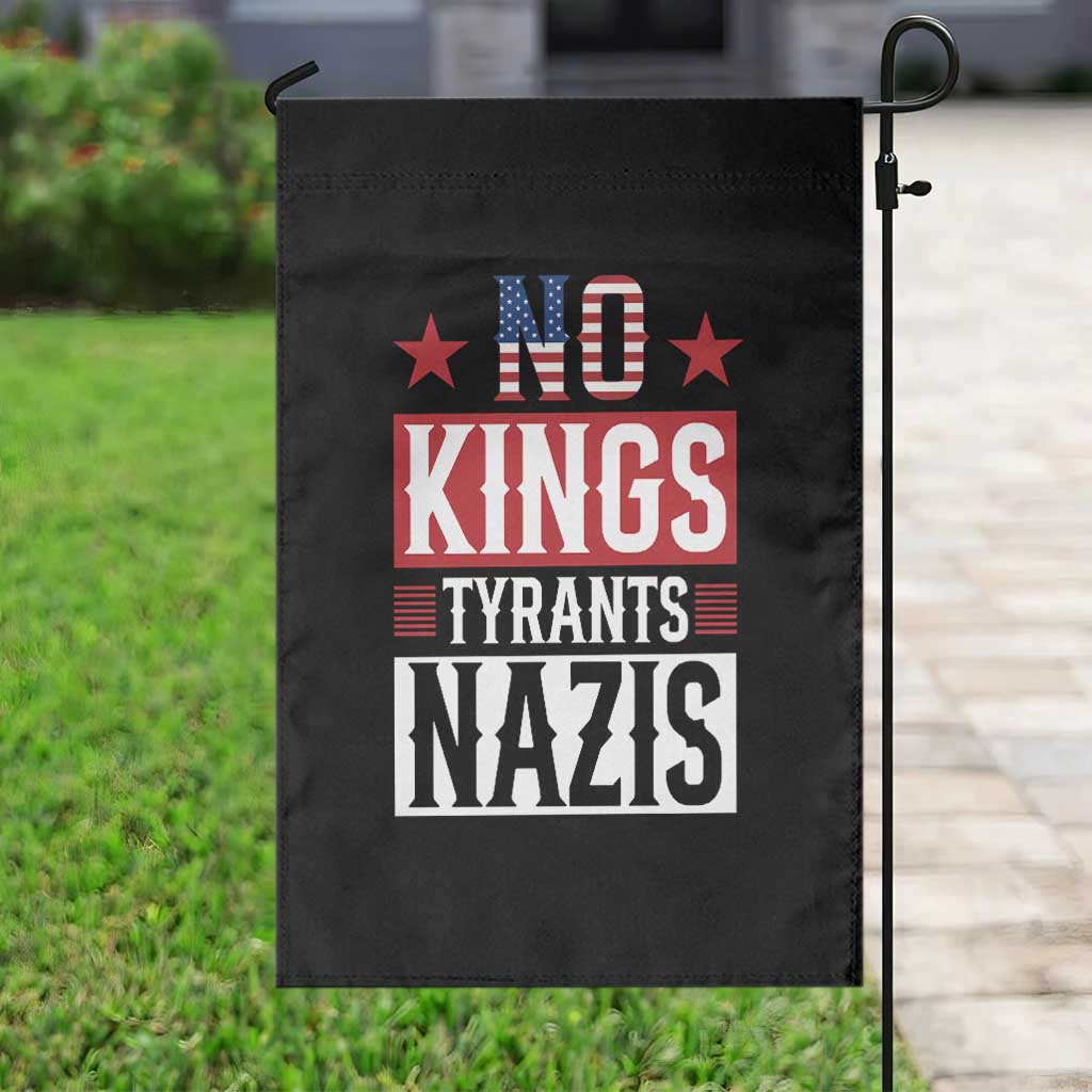 American Democracy Garden Flag No Kings No Tyrants No Nazis