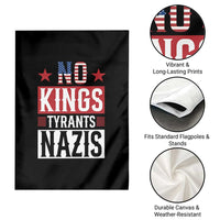 American Democracy Garden Flag No Kings No Tyrants No Nazis