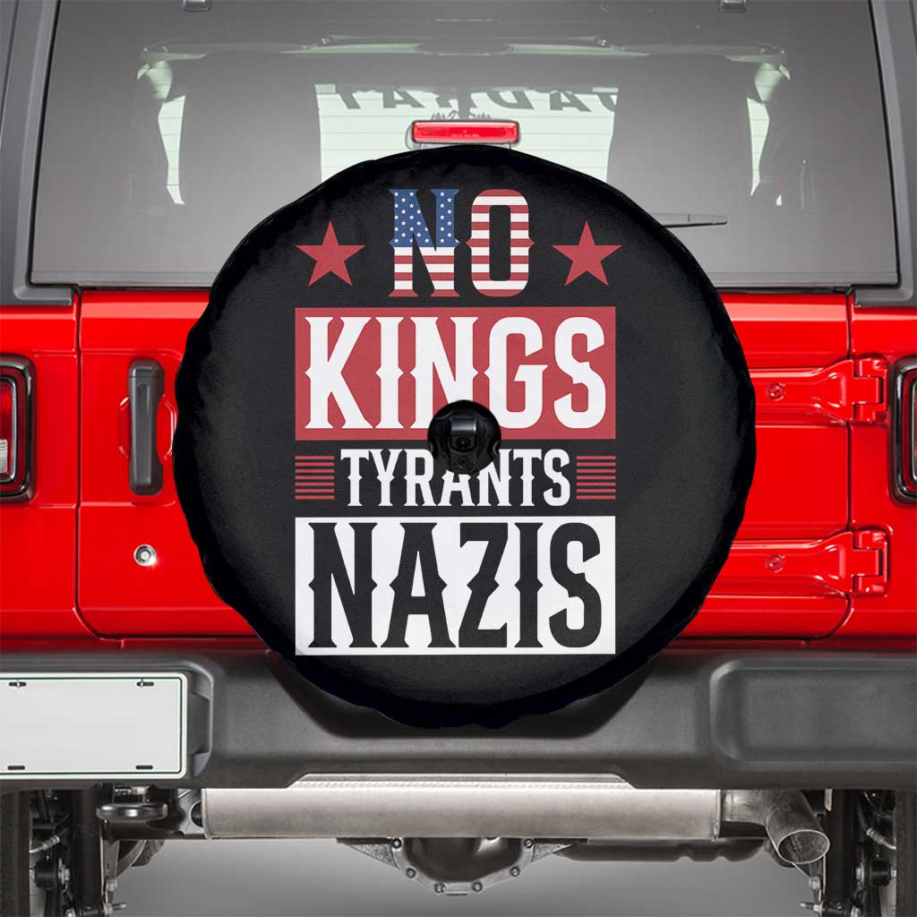 American Democracy Spare Tire Cover No Kings No Tyrants No Nazis