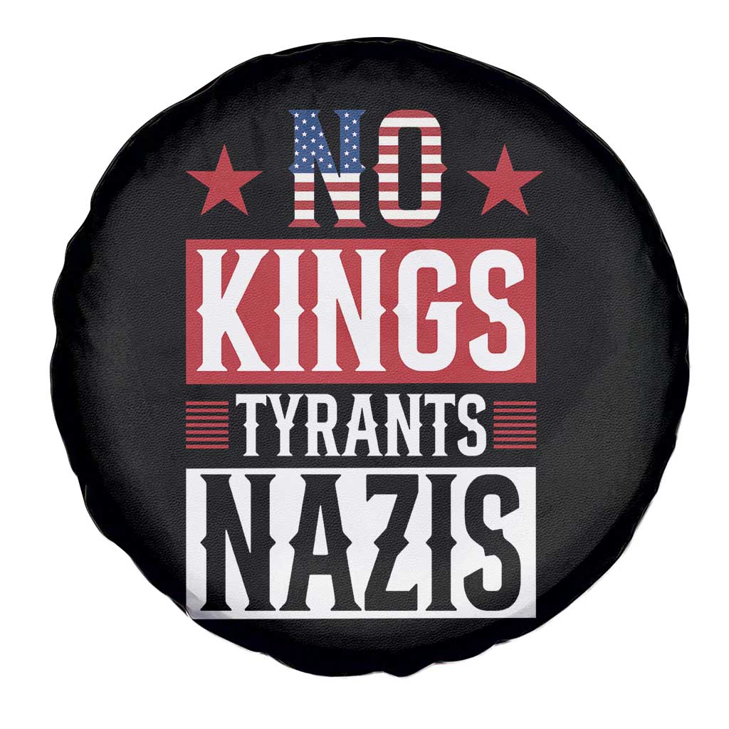 American Democracy Spare Tire Cover No Kings No Tyrants No Nazis