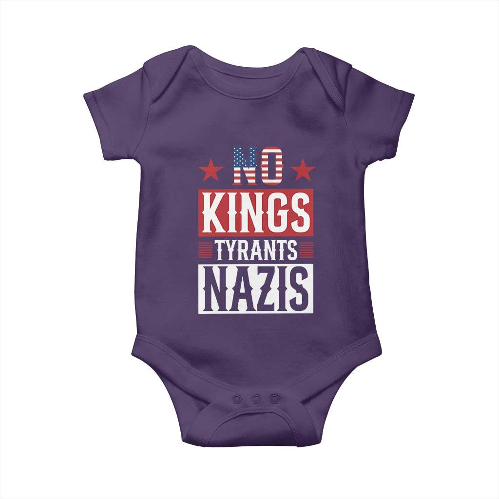 American Democracy Baby Onesie No Kings No Tyrants No Nazis