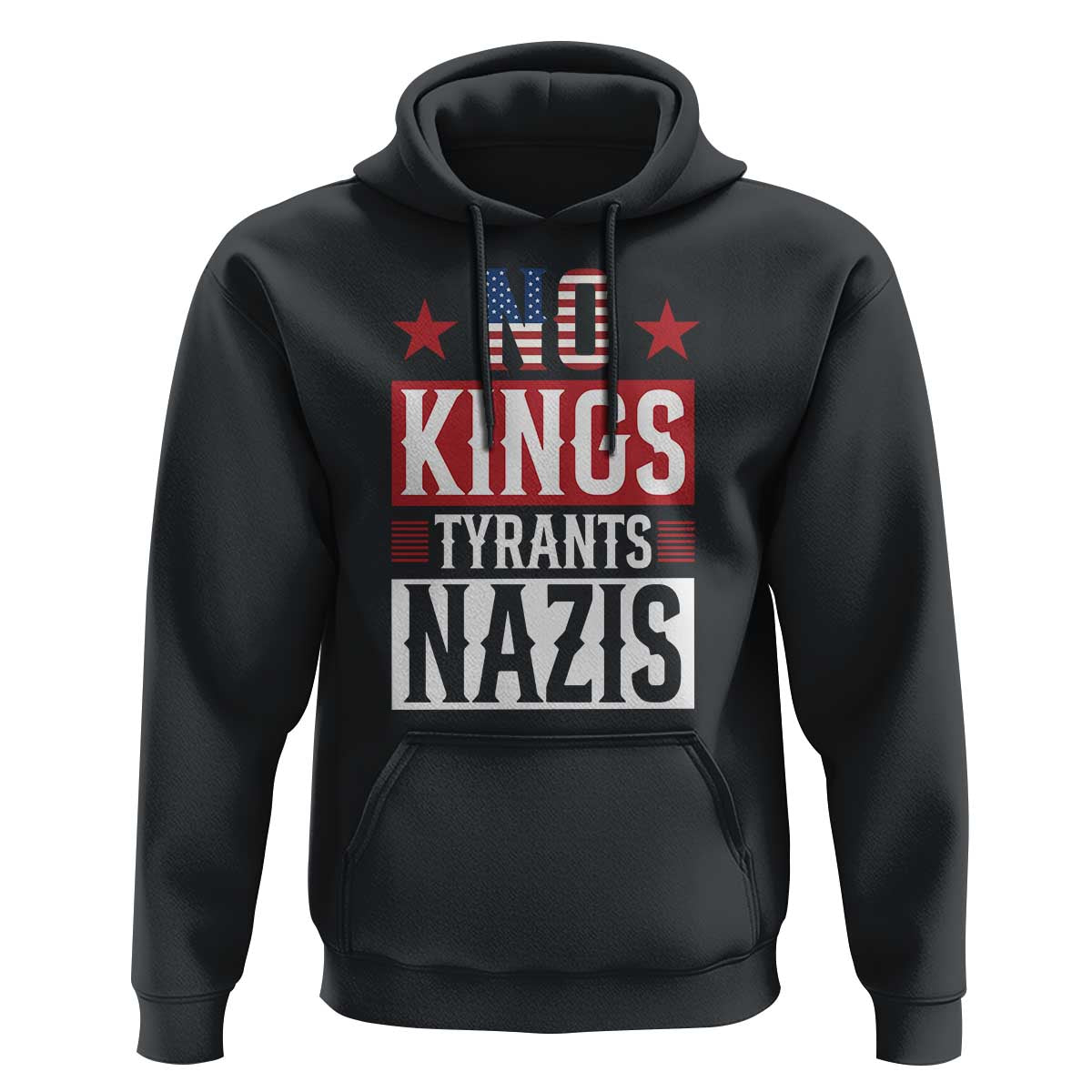 American Democracy Hoodie No Kings No Tyrants No Nazis