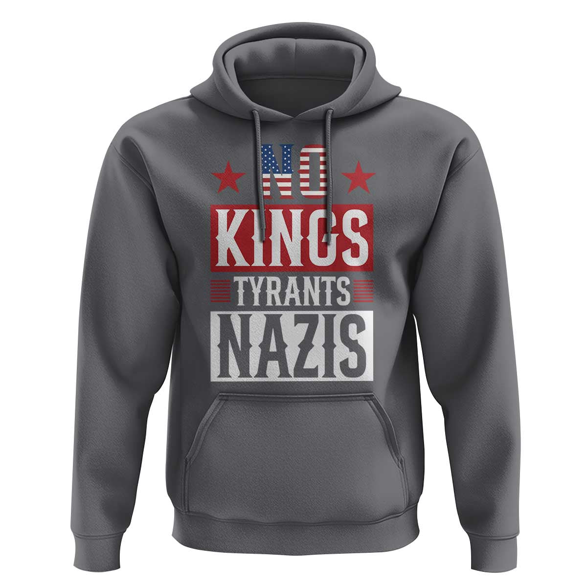 American Democracy Hoodie No Kings No Tyrants No Nazis