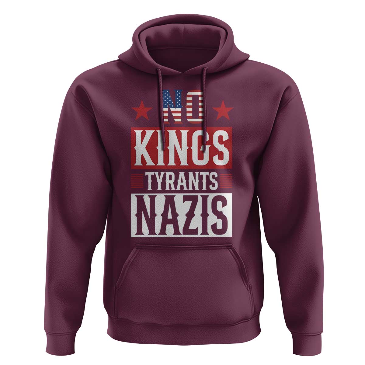 American Democracy Hoodie No Kings No Tyrants No Nazis