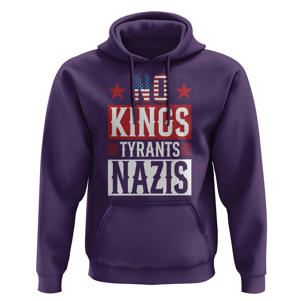 American Democracy Hoodie No Kings No Tyrants No Nazis