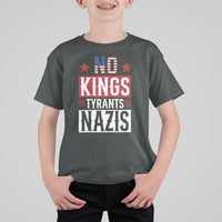 American Democracy T Shirt For Kid No Kings No Tyrants No Nazis