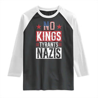 American Democracy Raglan Shirt No Kings No Tyrants No Nazis
