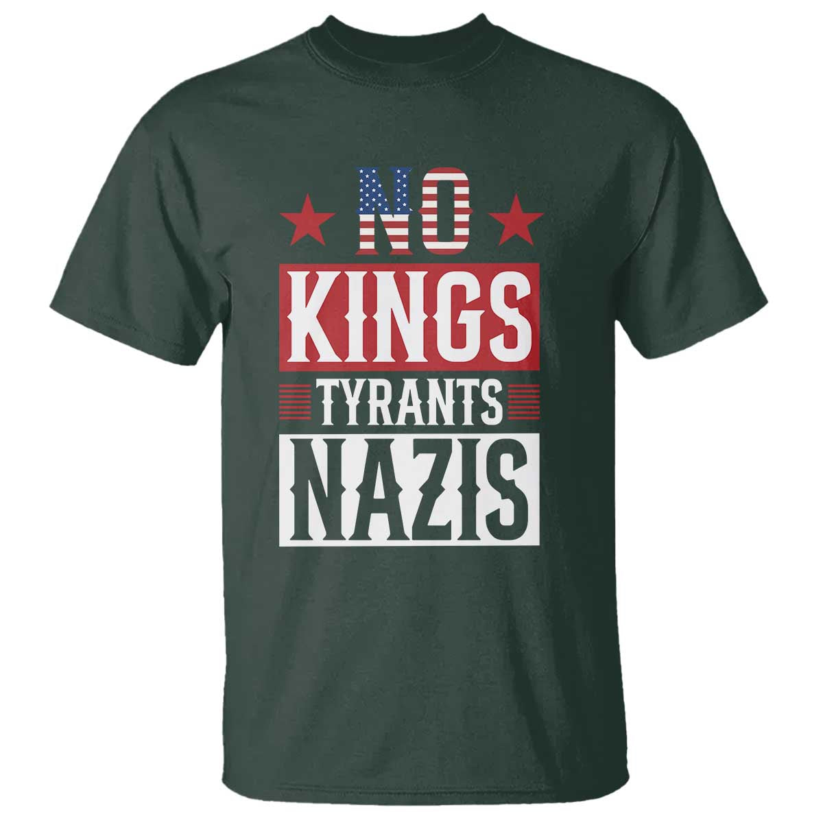 American Democracy T Shirt No Kings No Tyrants No Nazis