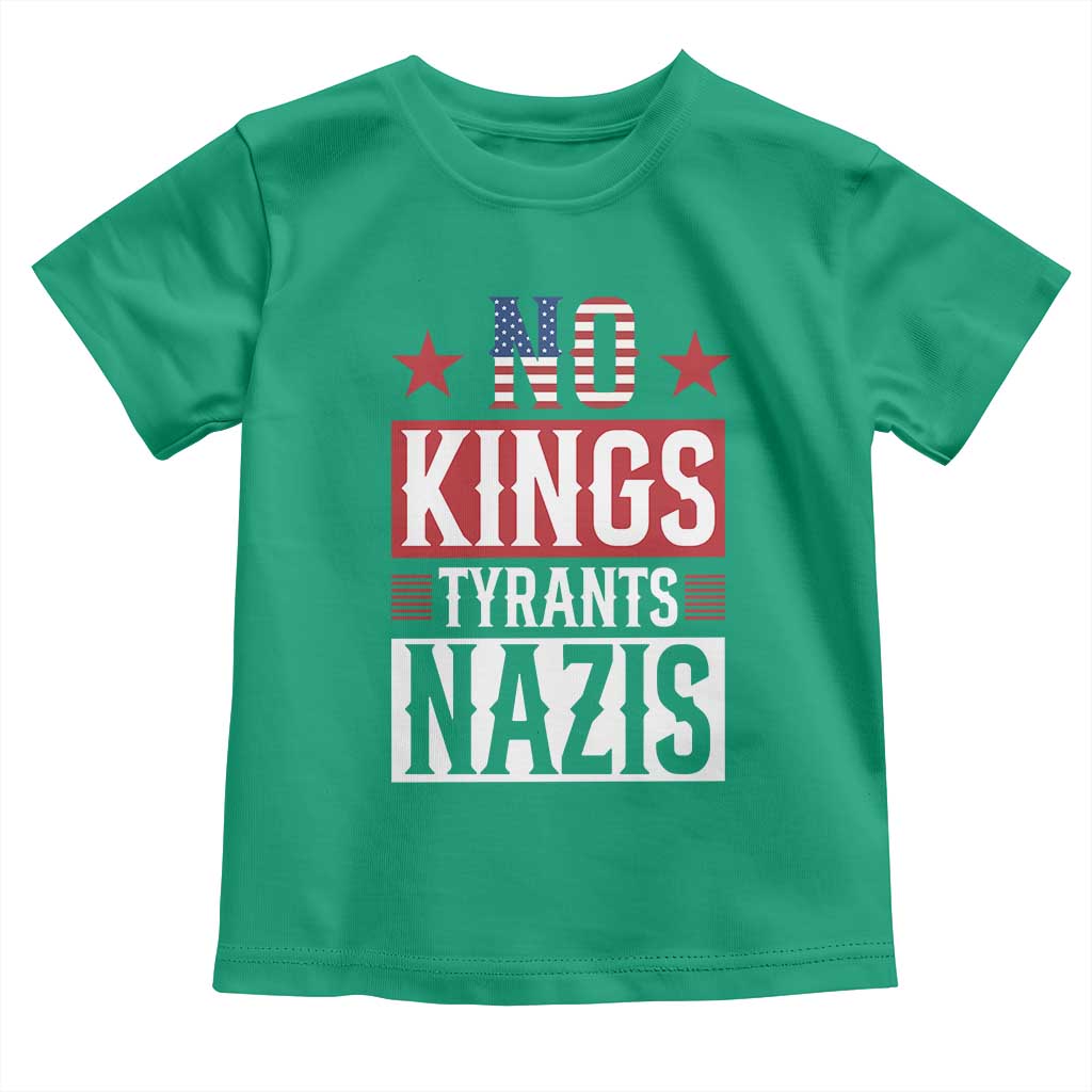 American Democracy Toddler T Shirt No Kings No Tyrants No Nazis