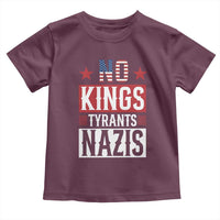 American Democracy Toddler T Shirt No Kings No Tyrants No Nazis
