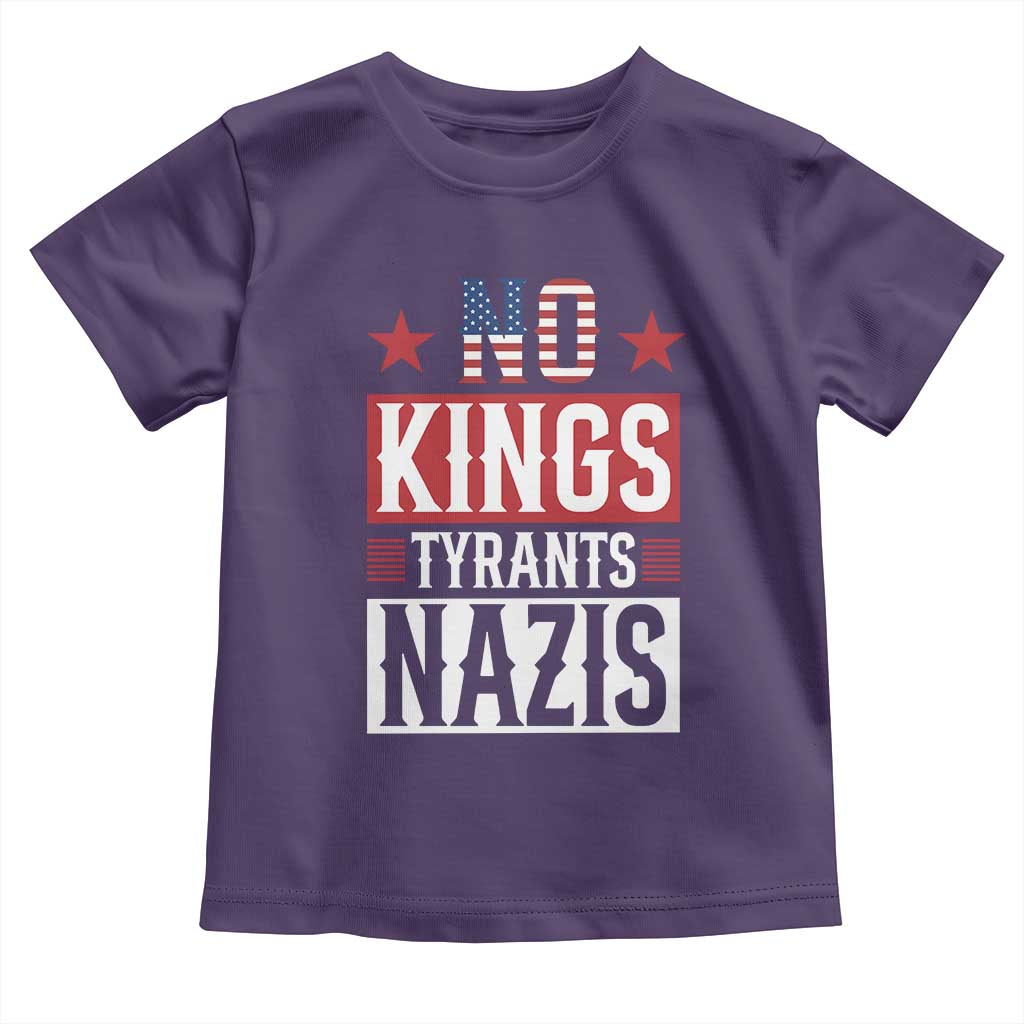 American Democracy Toddler T Shirt No Kings No Tyrants No Nazis