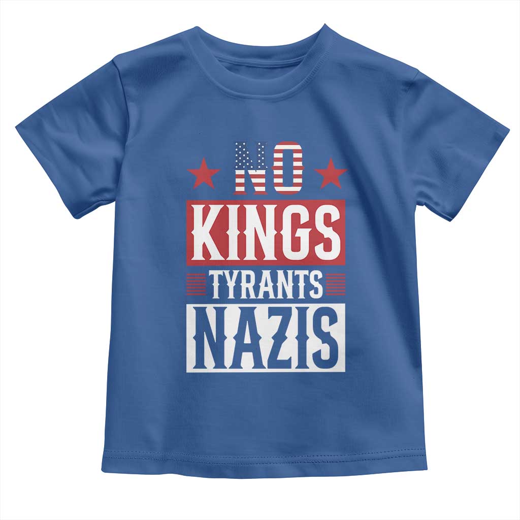 American Democracy Toddler T Shirt No Kings No Tyrants No Nazis