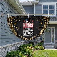 American Democracy Patriotic Fan Flag No Kings No Tyrants No Nazis