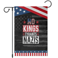 American Democracy Garden Flag No Kings No Tyrants No Nazis