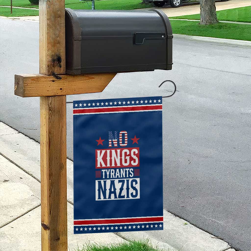 American Democracy Garden Flag No Kings No Tyrants No Nazis