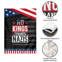 American Democracy Garden Flag No Kings No Tyrants No Nazis