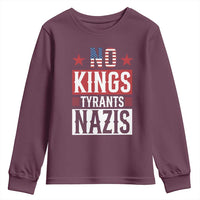 American Democracy Youth Sweatshirt No Kings No Tyrants No Nazis