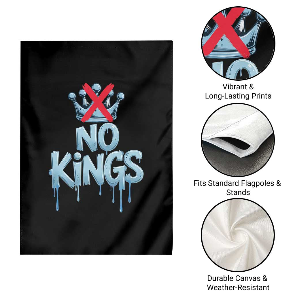 No Kings Abolish ICE Garden Flag Anti Authoritarian Protest