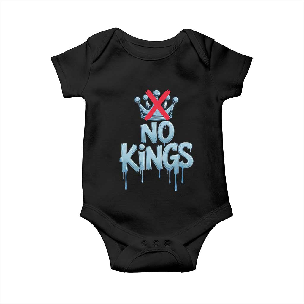 No Kings Abolish ICE Baby Onesie Anti Authoritarian Protest
