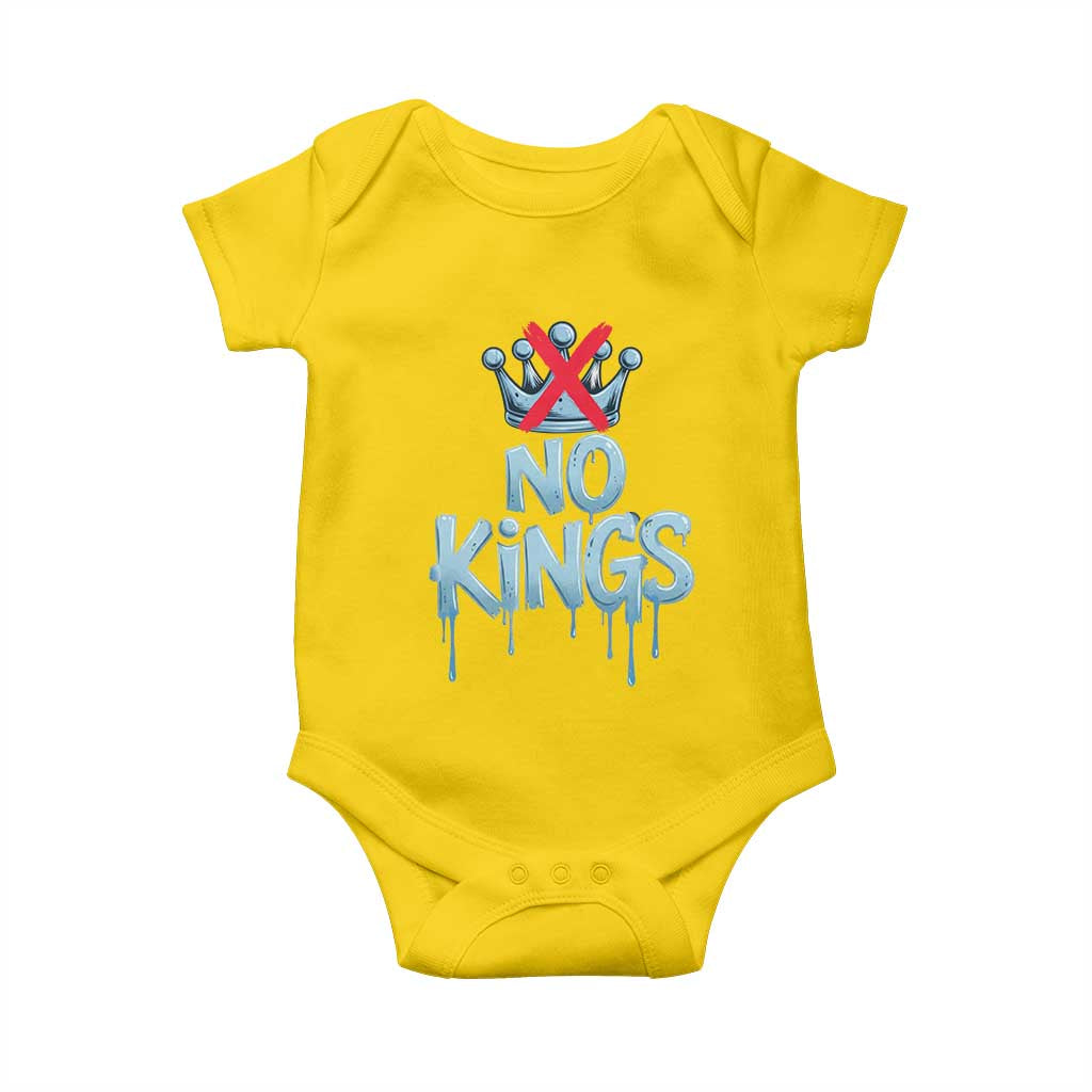 No Kings Abolish ICE Baby Onesie Anti Authoritarian Protest