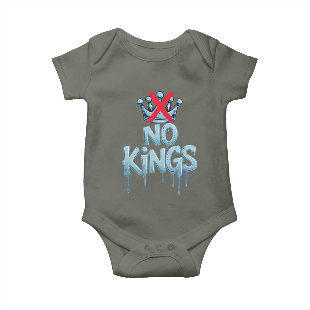 No Kings Abolish ICE Baby Onesie Anti Authoritarian Protest