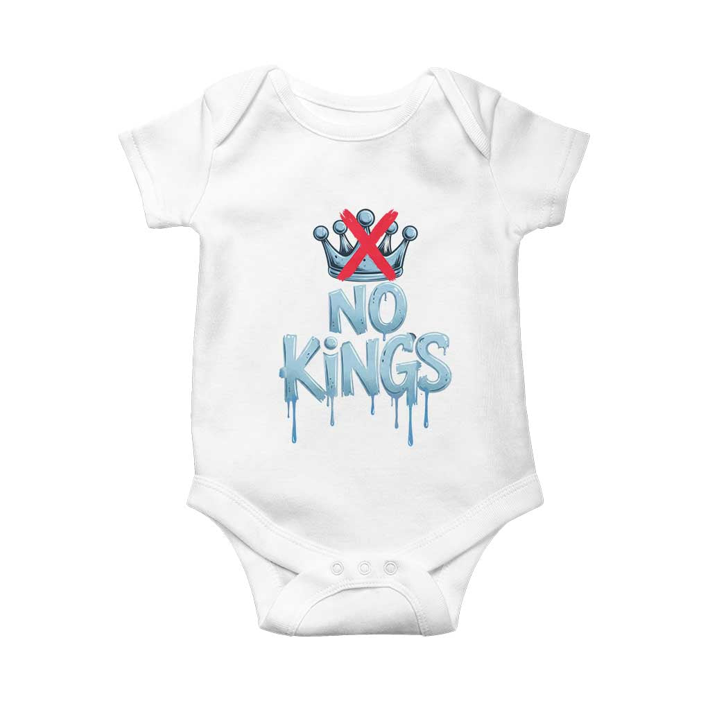 No Kings Abolish ICE Baby Onesie Anti Authoritarian Protest