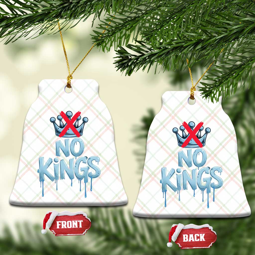 No Kings Abolish ICE Ceramic Ornament Anti Authoritarian Protest
