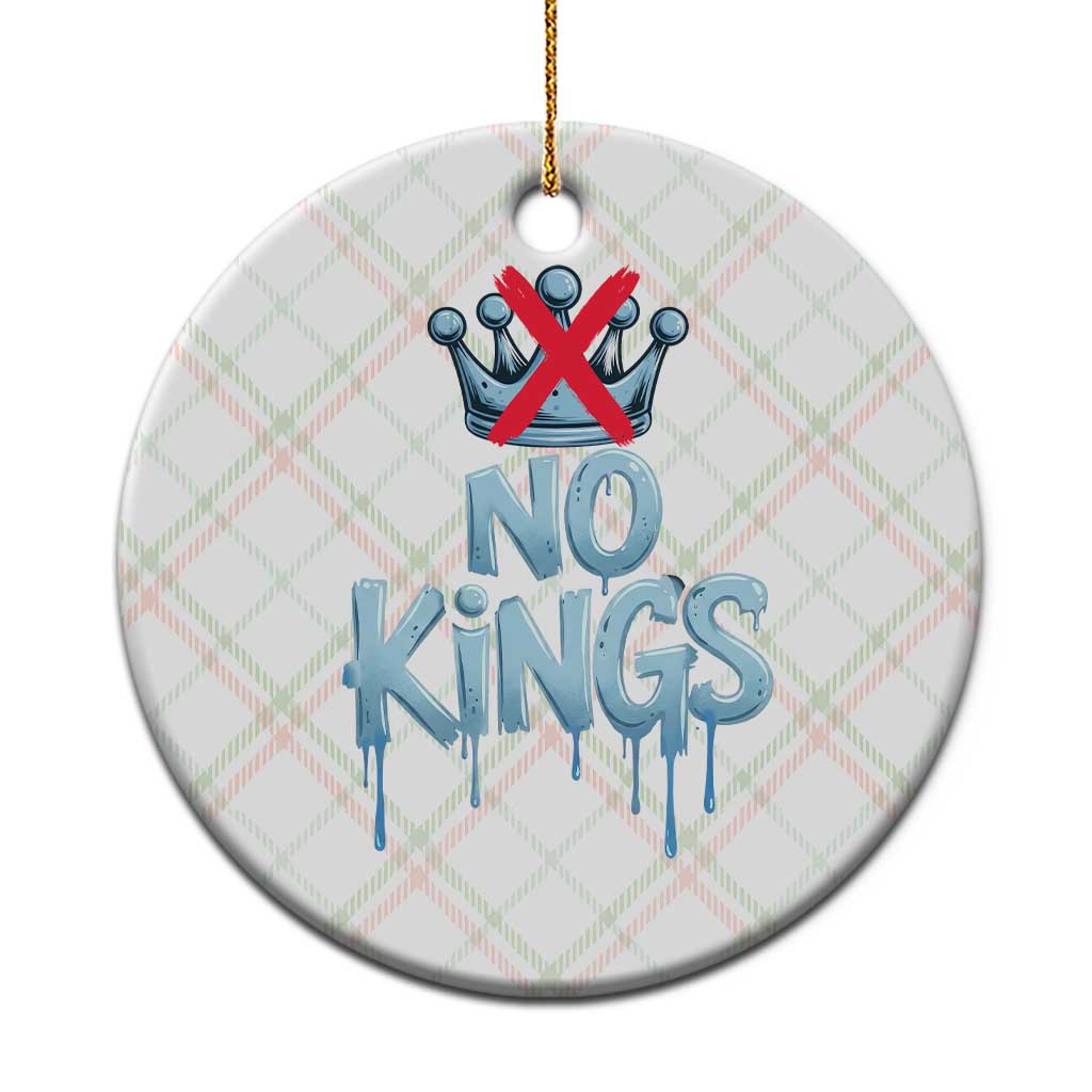 No Kings Abolish ICE Ceramic Ornament Anti Authoritarian Protest