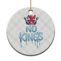No Kings Abolish ICE Ceramic Ornament Anti Authoritarian Protest