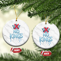 No Kings Abolish ICE Ceramic Ornament Anti Authoritarian Protest