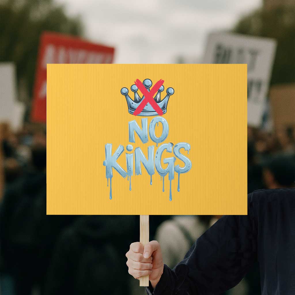 No Kings Abolish ICE Protest Sign Anti Authoritarian Protest