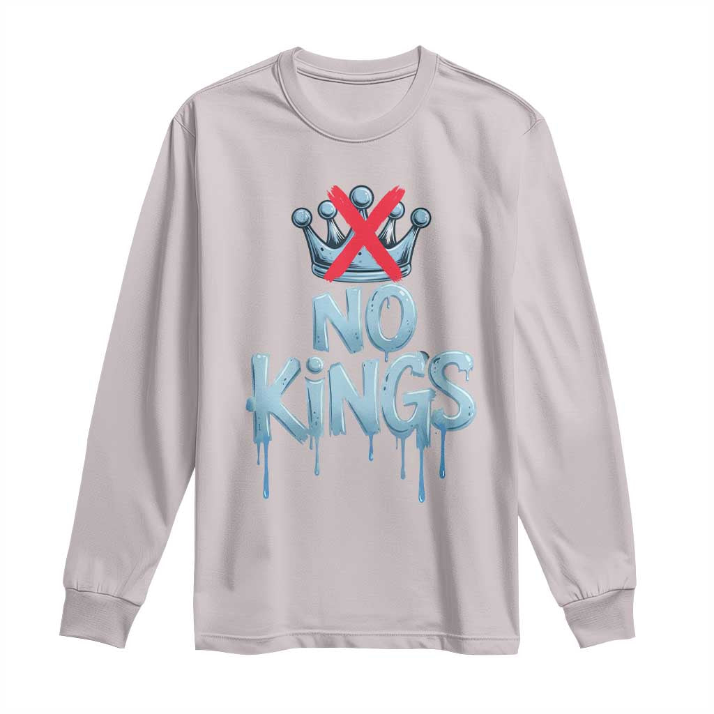 No Kings Abolish ICE Long Sleeve Shirt Anti Authoritarian Protest