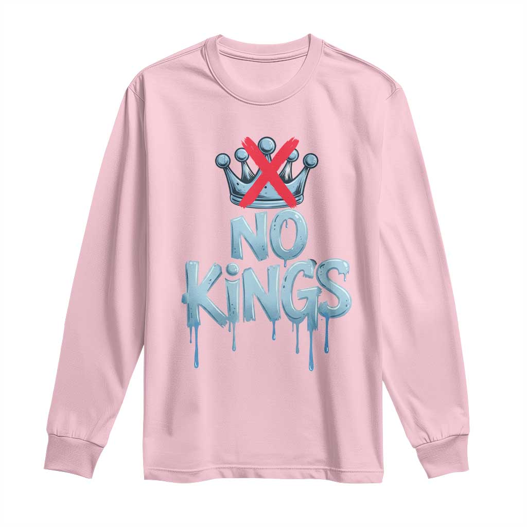 No Kings Abolish ICE Long Sleeve Shirt Anti Authoritarian Protest