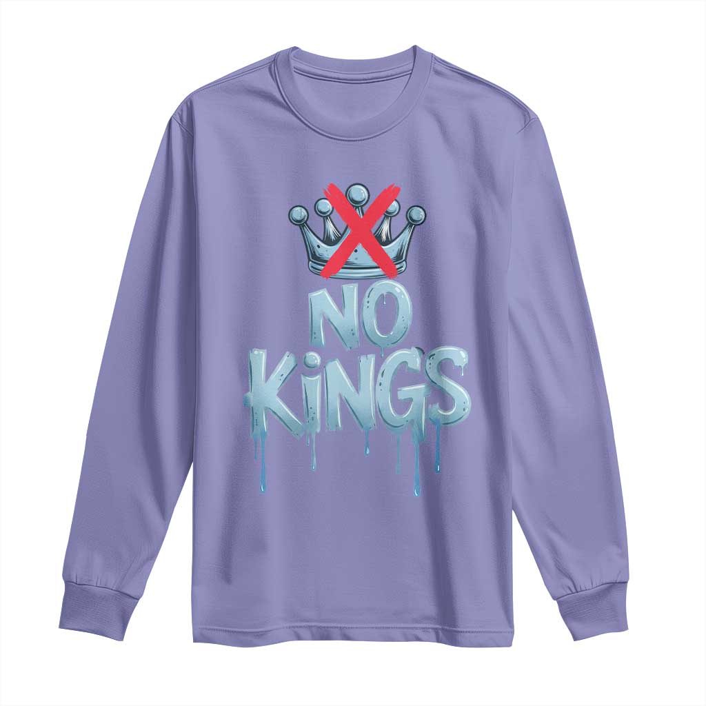 No Kings Abolish ICE Long Sleeve Shirt Anti Authoritarian Protest