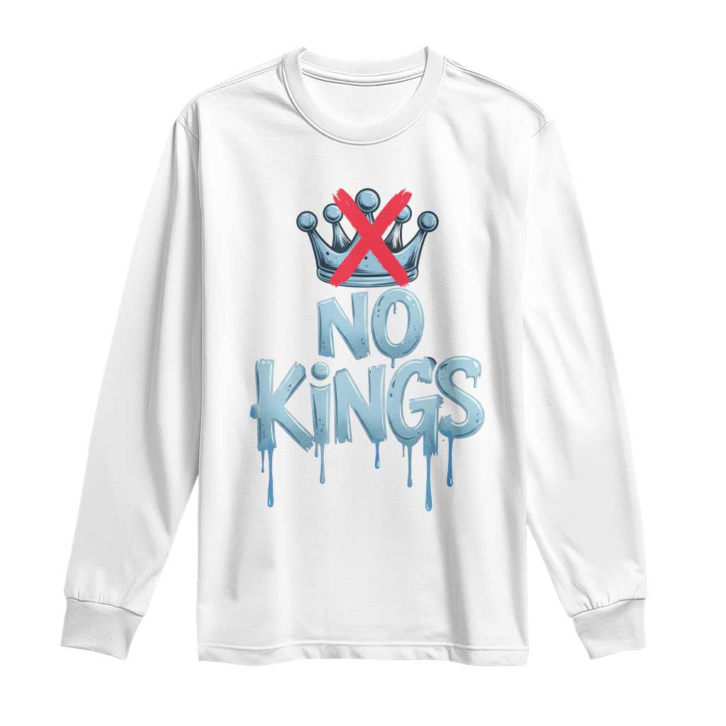 No Kings Abolish ICE Long Sleeve Shirt Anti Authoritarian Protest