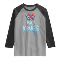 No Kings Abolish ICE Raglan Shirt Anti Authoritarian Protest