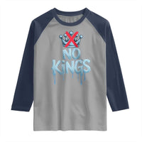 No Kings Abolish ICE Raglan Shirt Anti Authoritarian Protest