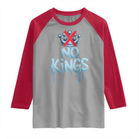 No Kings Abolish ICE Raglan Shirt Anti Authoritarian Protest