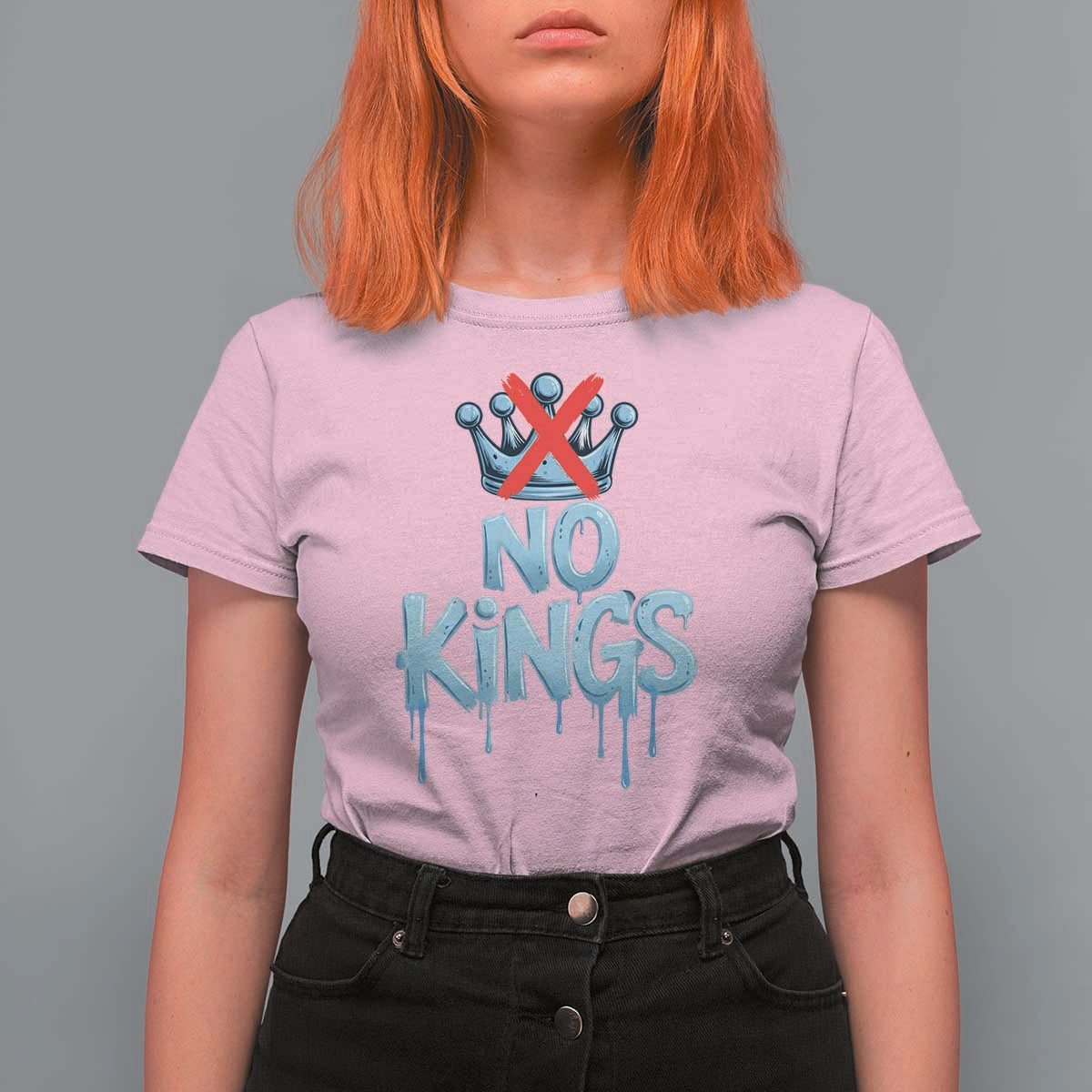 No Kings Abolish ICE T Shirt For Women Anti Authoritarian Protest