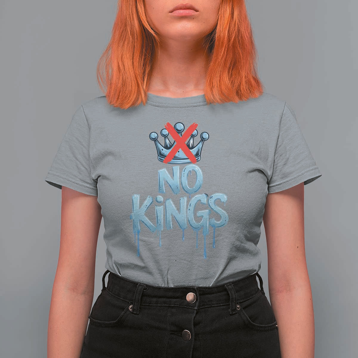 No Kings Abolish ICE T Shirt For Women Anti Authoritarian Protest