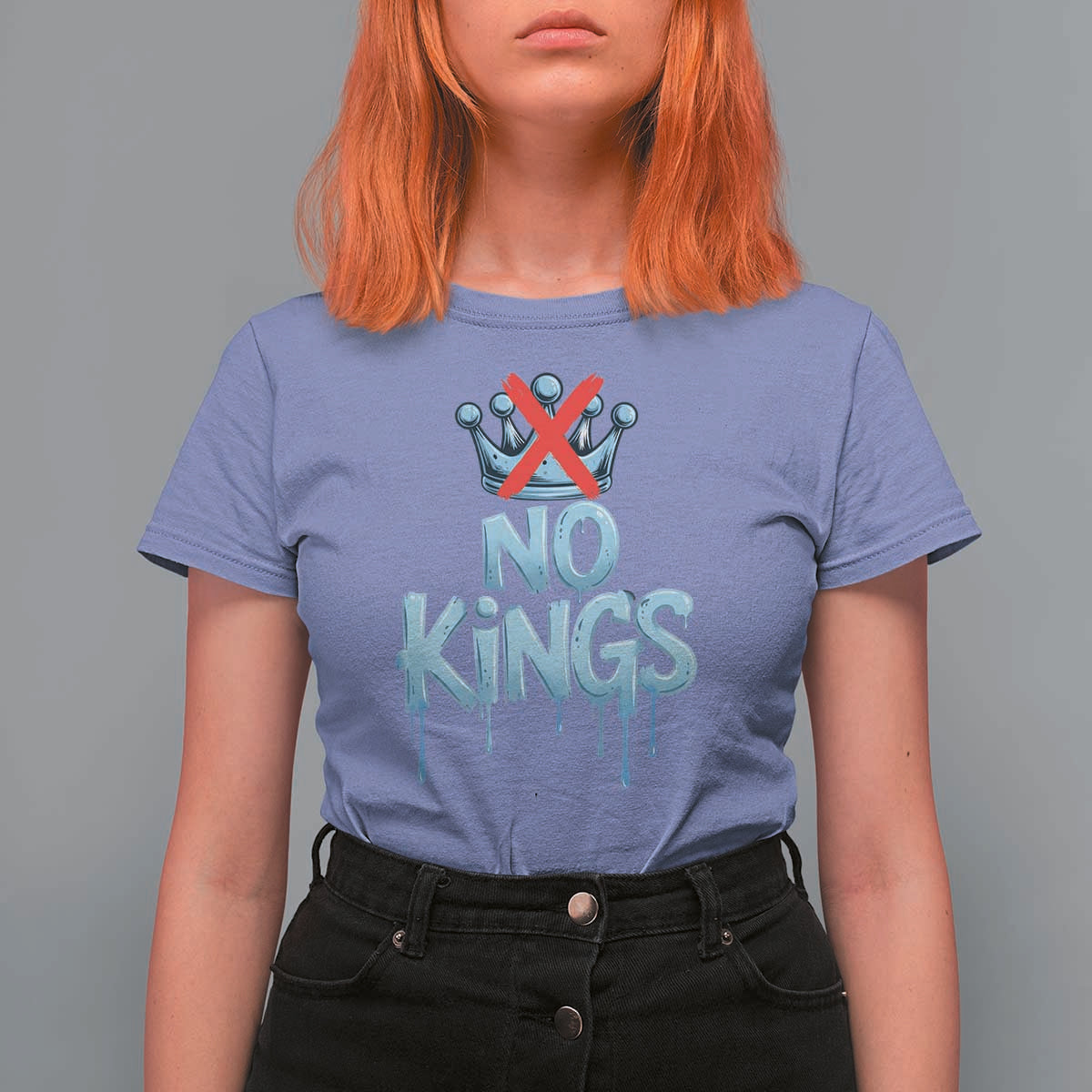 No Kings Abolish ICE T Shirt For Women Anti Authoritarian Protest