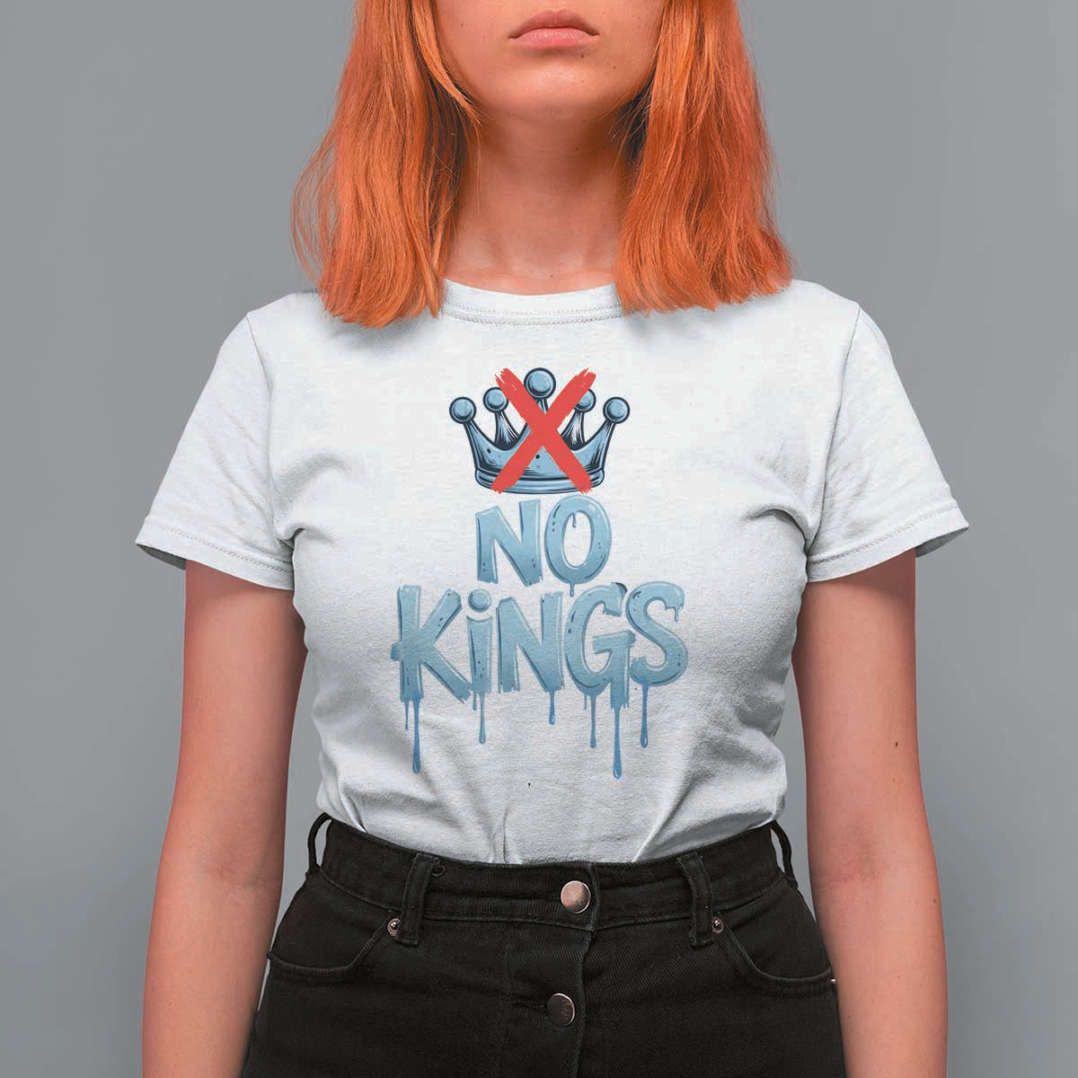 No Kings Abolish ICE T Shirt For Women Anti Authoritarian Protest