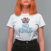 No Kings Abolish ICE T Shirt For Women Anti Authoritarian Protest