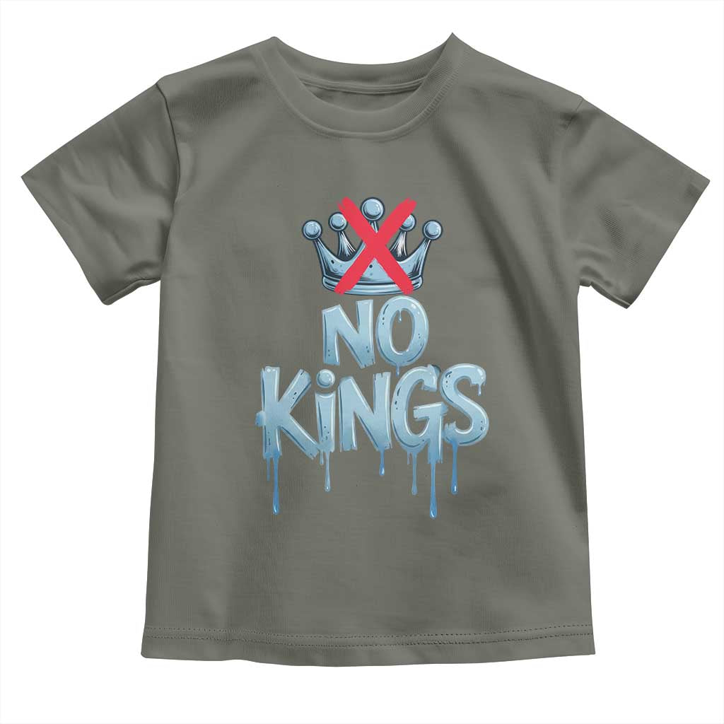 No Kings Abolish ICE Toddler T Shirt Anti Authoritarian Protest
