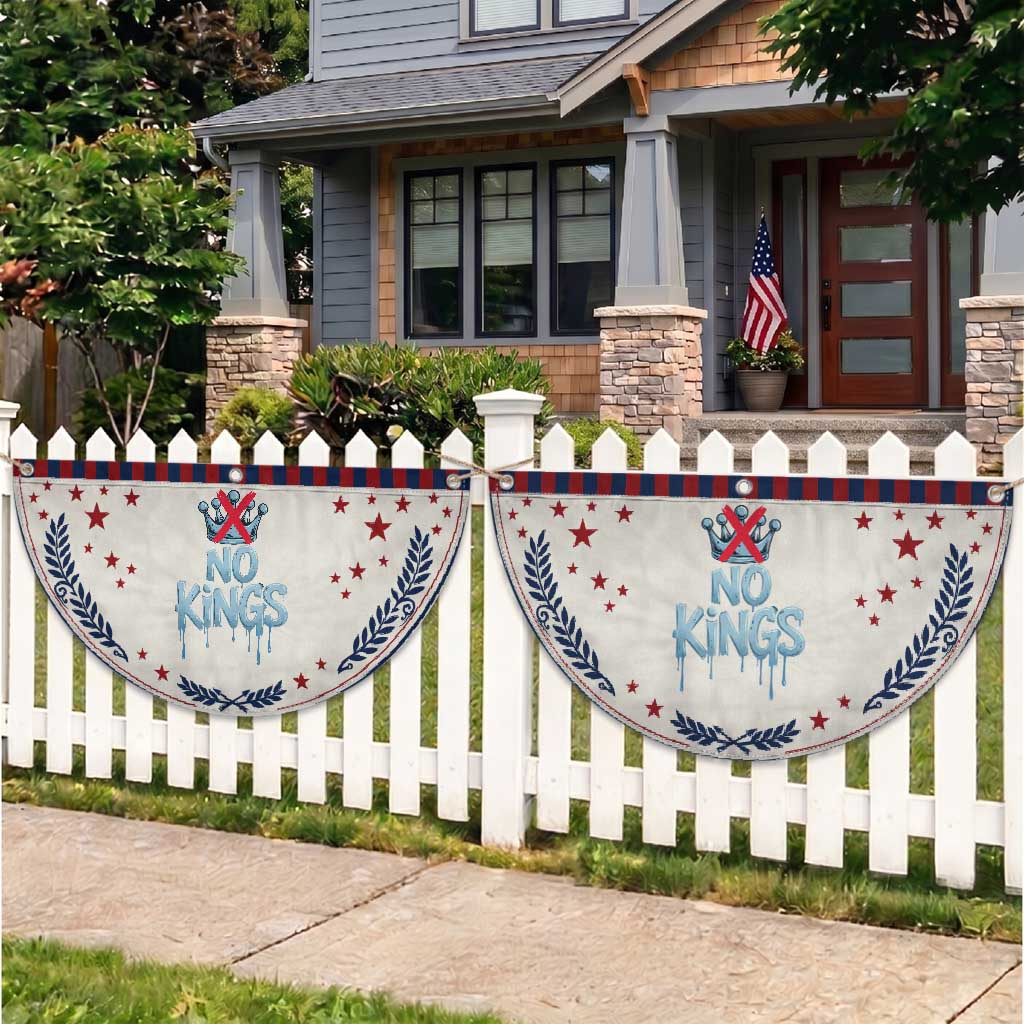 No Kings Abolish ICE Patriotic Fan Flag Anti Authoritarian Protest