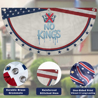 No Kings Abolish ICE Patriotic Fan Flag Anti Authoritarian Protest