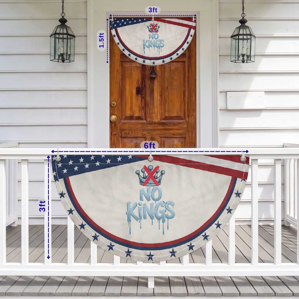 No Kings Abolish ICE Patriotic Fan Flag Anti Authoritarian Protest