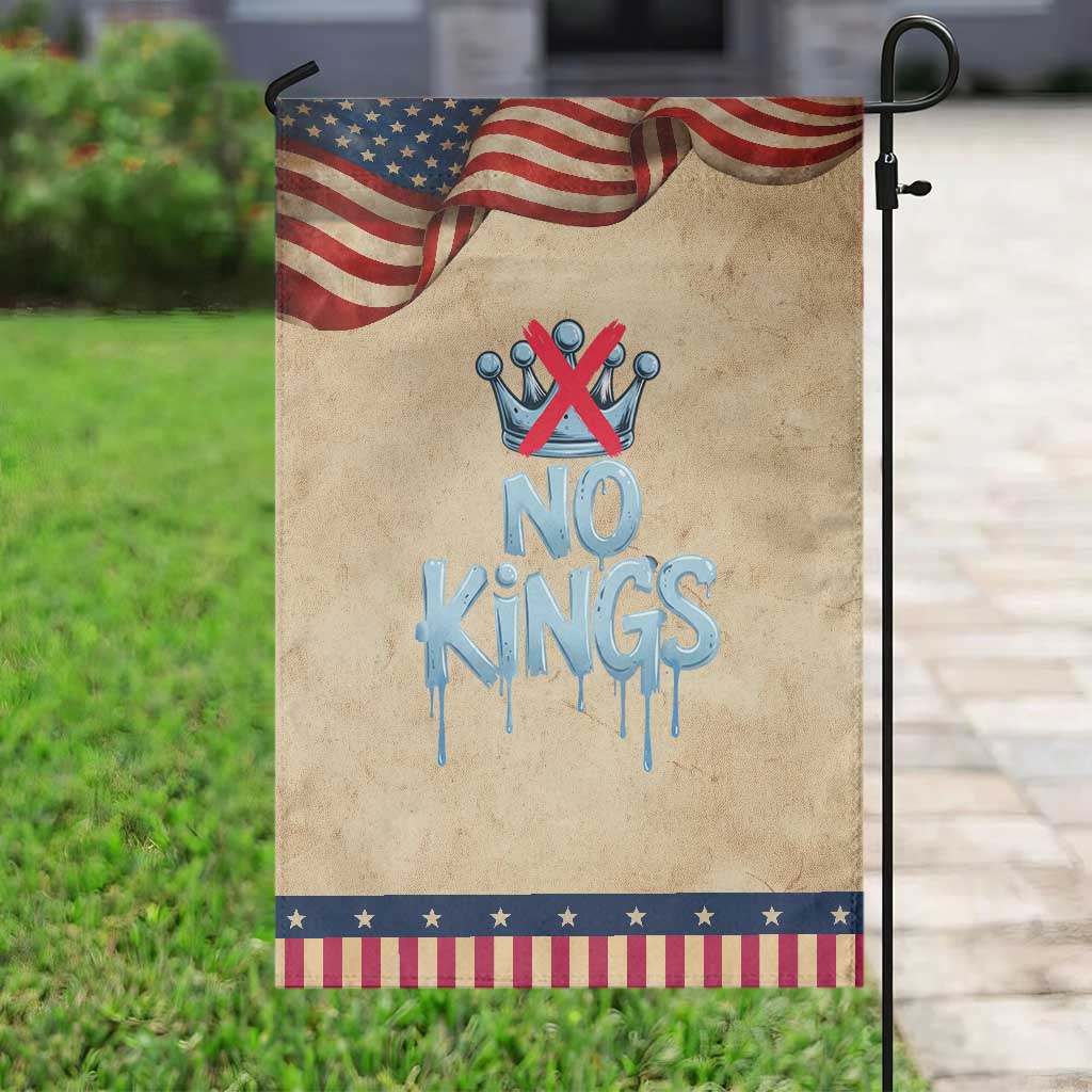 No Kings Abolish ICE Garden Flag Anti Authoritarian Protest