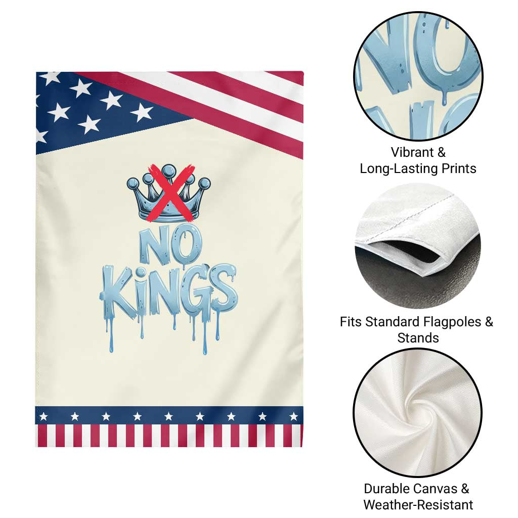 No Kings Abolish ICE Garden Flag Anti Authoritarian Protest
